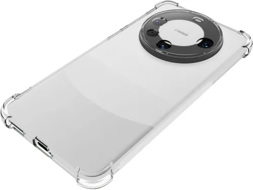 Vista 4 de USTIYA Funda para Huawei Mate 60 Pro Clear TPU Cuatro Esquinas Cubierta Protectora Transparente Suave