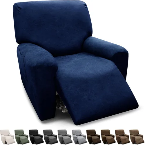 Vista 65 de Fundas para Sillón de 2 Piezas con Cojín en T, Fundas de Aspecto de Cuero para Sofá, Fundas para Sillas, Protector de Muebles Elástico, Funda