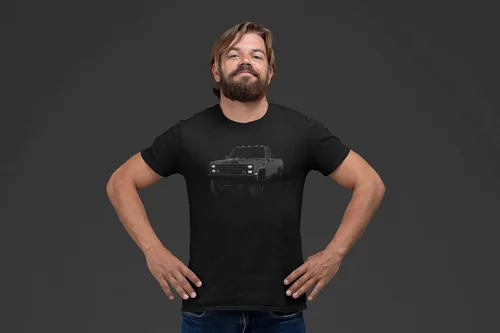 Vista 2 de Camiseta de cuerpo cuadrado Chevy K10 100% algodón