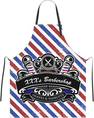 Vista 9 de Delantal de peluquería personalizado para hombres y mujeres, con logotipo, con foto, con bolsillos, delantal personalizado