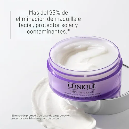 Vista 3 de Clinique Take The Day Off Cleansing Balm Makeup Remover Dissolves Face + Eye Makeup and Sunscreen For All Skin Types