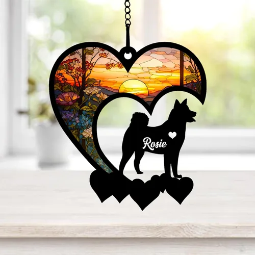Vista 36 de NAZENTI Atrapasoles personalizado de sabueso afgano, adorno conmemorativo personalizado para la pérdida de mascotas, regalo de condolencia