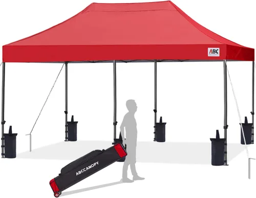 Vista 33 de ABCCANOPY Toldo Desplegable – Carpa/Toldo Portátil para Patio Exterior de 8 x 8 Pies, Resistente para Patio Trasero y Terraza con 4 Sacos de Arena