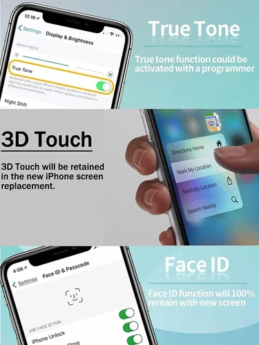 Vista 5 de Ayake Reemplazo de pantalla para iPhone 11 Pro Max, pantalla LCD de 6.5 pulgadas Full HD y ensamblaje de digitalizador táctil True Tone Programable