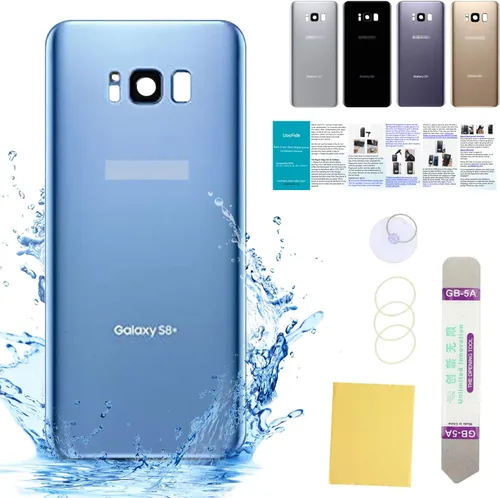 Vista 73 de Compatible con Samsung Galaxy Note 8 - Carcasa trasera de repuesto de cristal de 6.3 pulgadas, SM-N950, todos los portadores con manual de Negro