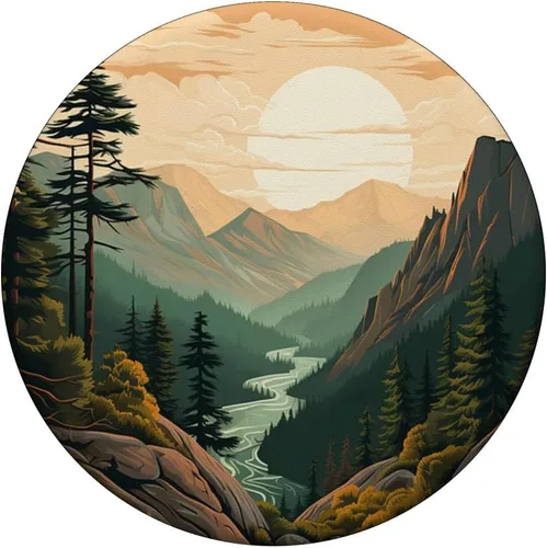 Vista 3 de Montañas Silvestre Bosque Senderismo Pino Naturaleza PopSockets Estándar PopGrip