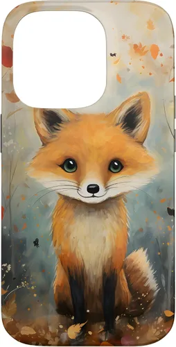 Vista 17 de Cute Fox Fall Woodland Forest Autumn Leaves Case for iPhone 17