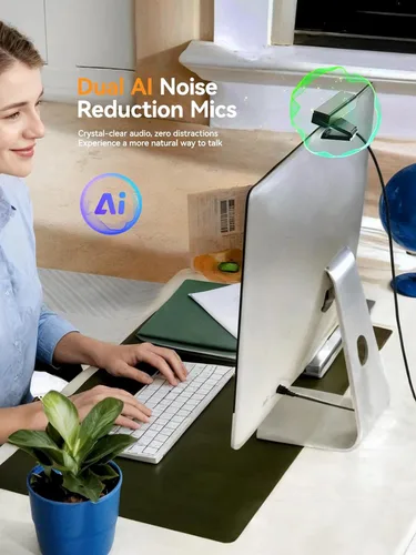 Vista 13 de Spedal Cámara web 4K con trípode, cámara web USB gran angular de 120°