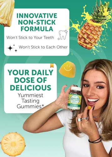 Vista 4 de Paquete de Gomitas de Colágeno y Vitamina D3 de Lunakai - Suplementos Antienvejecimiento sin OMG para Hombres y Mujeres - Gomitas de Soporte