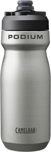 Vista 25 de CamelBak Podium - Botella de agua para bicicleta de acero inoxidable con aislamiento de acero, retención de frío para ciclismo, 12 onzas, color negro