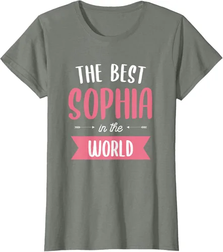 Vista 11 de Camiseta The Best Sophia In The World Name, Negro