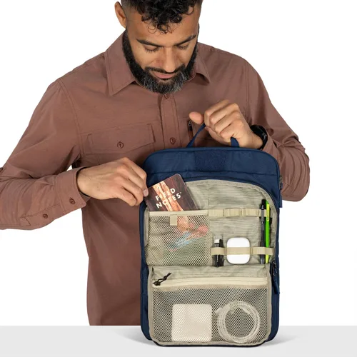 Vista 11 de Osprey Aoede Slim SyncPack - Mochila con funda para laptop, sistema Azul antiguo