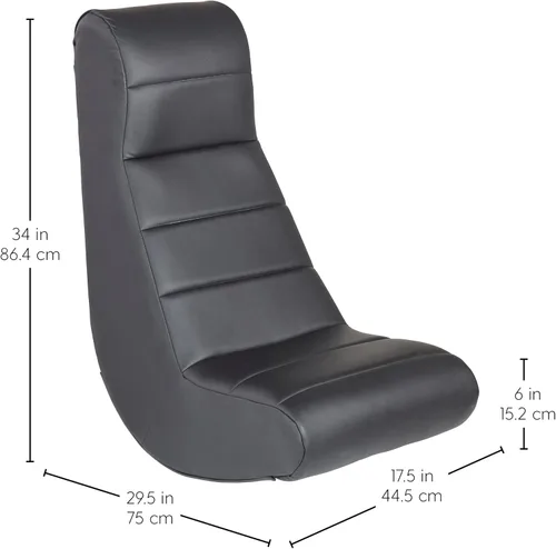 Vista 3 de Factory Direct Partners Balancín de video horizontal suave y ergonómico suave para piso, silla acolchada ideal para leer, jugar o ver la televisión