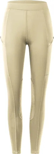 Vista 6 de Willit Pantalones de equitación para niñas, pantalones ecuestres para niños, parches de rodilla, mallas escolares con bolsillos con cremallera