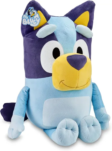 Vista 11 de Bluey Peluche grande de 31.5 in, color azul, producto oficial de la serie infantil, juguete suave y tierno para niños y niñas a partir de 0 años