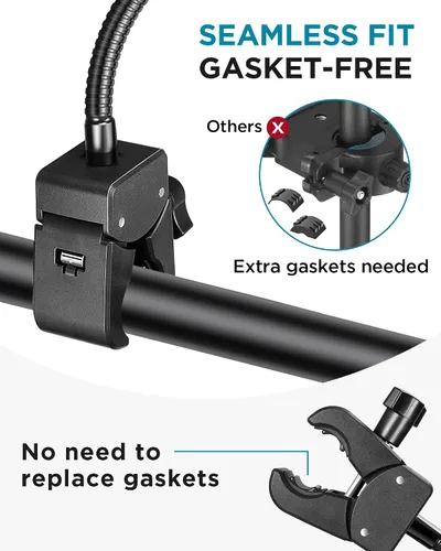Vista 3 de InnoGear Soporte de micrófono para teléfono, abrazadera de montaje flexible de cuello de cisne para micrófono, tubos, tubos, accesorios de música