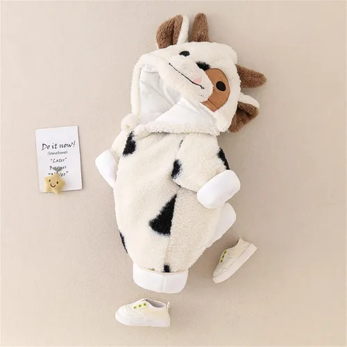 Vista 4 de Disfraz de Halloween para niños y niñas de dibujos animados, dinosauriolangosta para niños, disfraz de cosplay de animales para la nieve