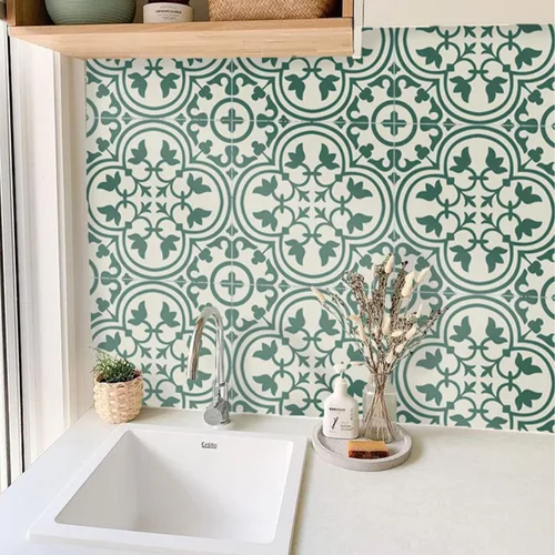 Vista 35 de Alwayspon Adhesivos de transferencia de azulejos de vinilo esmerilado para despegar y pegar, calcomanías autoadhesivas para azulejos de pared