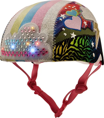 Vista 2 de Casco Raskullz Love, con brillos, para niñas