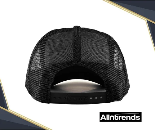 Vista 6 de Gorra de camionero de calabaza, gorra de Halloween con diseño de terror sonriente, gorra de malla bordada