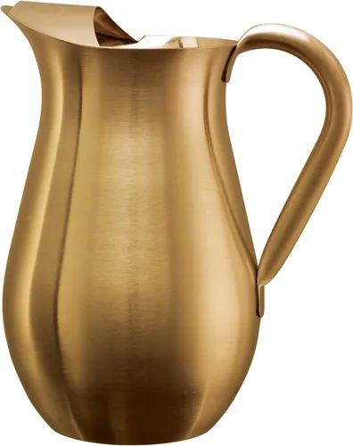 Vista 5 de Service Ideas WPB2BSBX - Jarra con protector de hielo, forma de campana, 2 L, 66.6 onzas, acero inoxidable, ónix negro WPB2BSBX Water or Cold