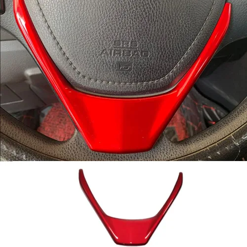 Vista 5 de Cubierta del panel del volante, accesorios para interior del automóvil, fibra de carbono, ABS, decoración interior de automóvil, adornos
