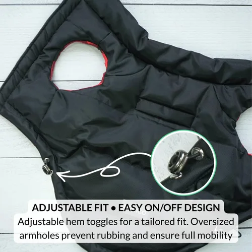 Vista 5 de DJANGO Abrigo de invierno reversible para perros con acolchado – Chaqueta de invierno cálida para perros y abrigo aislante repelente al agua