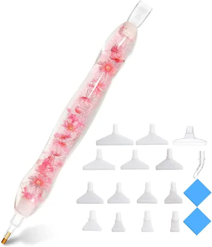 Vista 16 de Praise V Do Kit de herramientas de taladro de pintura de diamante 5D con flores, para adultos, con puntas de bolígrafo, selector de gemas para arte