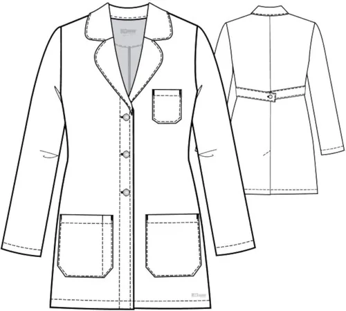 Vista 7 de Grey's Anatomy Signature - Abrigo de laboratorio profesional de manga larga para mujer