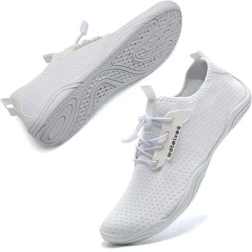 Vista 4 de WateLves Zapatos de agua para hombre y mujer, zapatos de natación de secado rápido, calcetines acuáticos para piscina, surf, yoga, aeróbicos