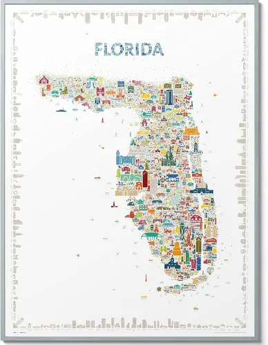 Vista 14 de Alfalfa NY - Arte de pared icónico de Florida, 18 x 24 pulgadas, sin marco, impresión artística retro brillante y colorida del estado del sol
