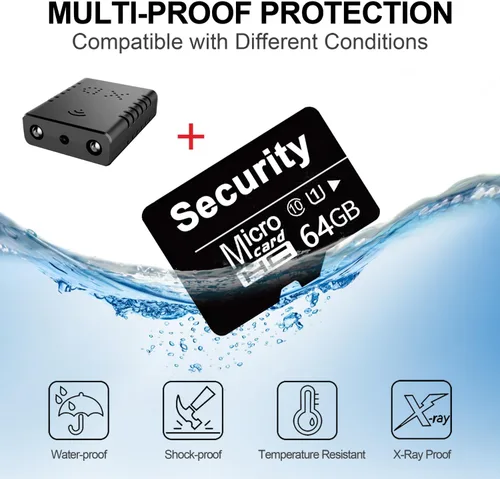 Vista 8 de 【Free 64G】 Smallest Wireless WiFi Camera with Battery,HD4K Portable Spy Camera for Video Recording Live Feed with Night Vision,Motion Detection