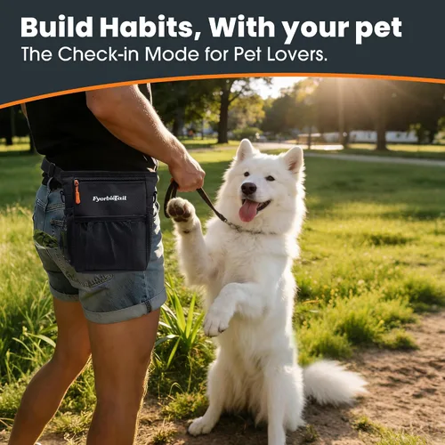 Vista 7 de Bolsa de golosinas para perros, bolsa de entrenamiento impermeable para perros de 4 tazas, manos libres, 3 formas de llevar, cierre magnético
