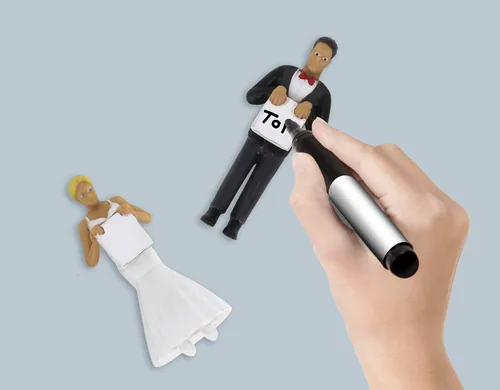 Vista 9 de NPW - Drinking Buddies - Marcador para copas de cóctel y vino, juego de 2, Happy Couple