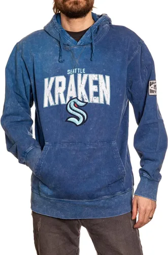 Vista 7 de Calhoun NHL Sudadera con capucha unisex Acid Wash - Sudadera de forro polar vintage para fanáticos