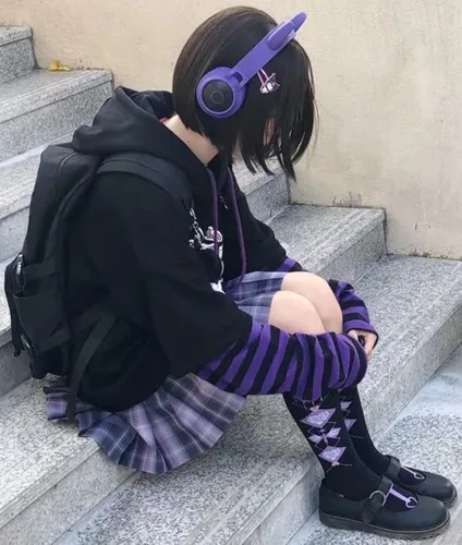 Vista 5 de EMILYLE Sudadera con capucha de estilo japonés para mujeres y niñas, sudadera con estampado lindo de anime kawaii