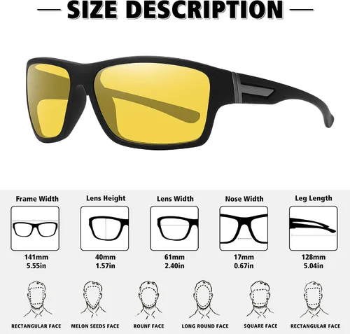 Vista 3 de STORYCOAST Gafas de sol deportivas polarizadas para hombres y mujeres marco irrompible ciclismo pesca conducción