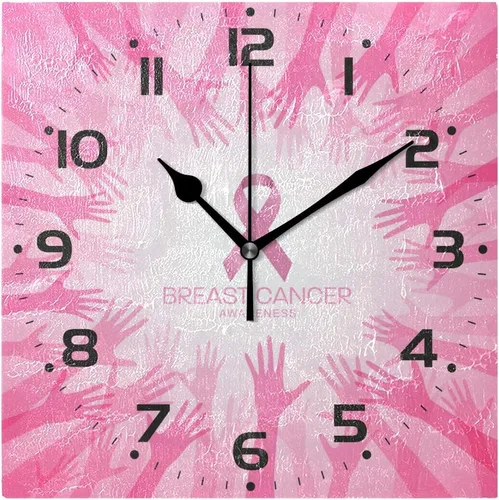 Vista 12 de Naanle Reloj de pared acrílico con estampado de purpurina rosa brillante, diseño de princesa para niña, redondo, cuadrado, diamante, pintura al
