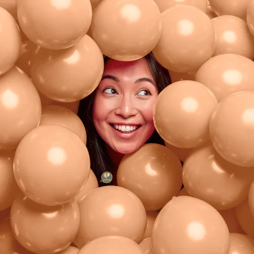 Vista 7 de AFTERLOON® - Mini globos de látex de goma natural, 50 unidades, color amarillo albaricoque, de 5 pulgadas, sin plástico, alternativo, color mate