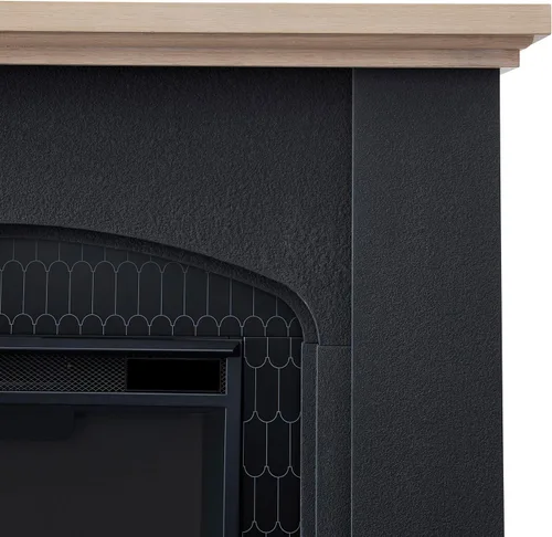 Vista 5 de Real Flame Anika - Chimenea eléctrica de 49 pulgadas con repisa para sala de estar o dormitorio, calentador reemplazable, efecto realista de troncos