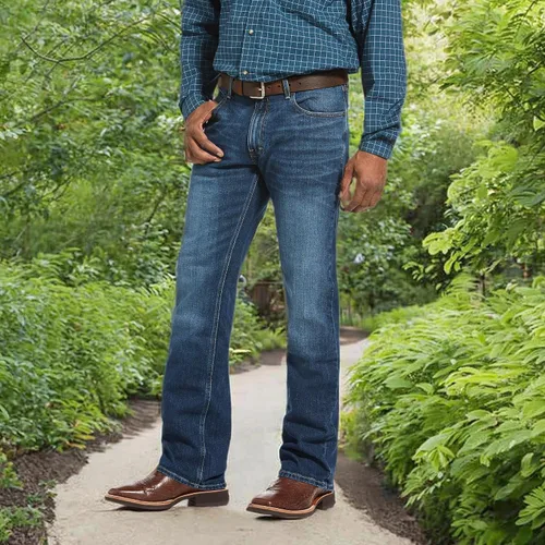 Vista 7 de Ariat Men's M4 Low Rise Stretch Legacy Boot Cut Jean Freeman
