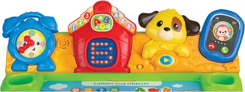 Vista 3 de Winfun Smart Learning - Escritorio interactivo de actividades para niños, centro de aprendizaje educativo con táctil, dibujo, pantalla LED