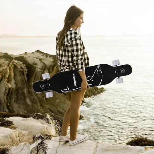 Vista 7 de Slendor - patineta longboard de madera de arce (42.0 in), para freestyle, curvatura cóncava