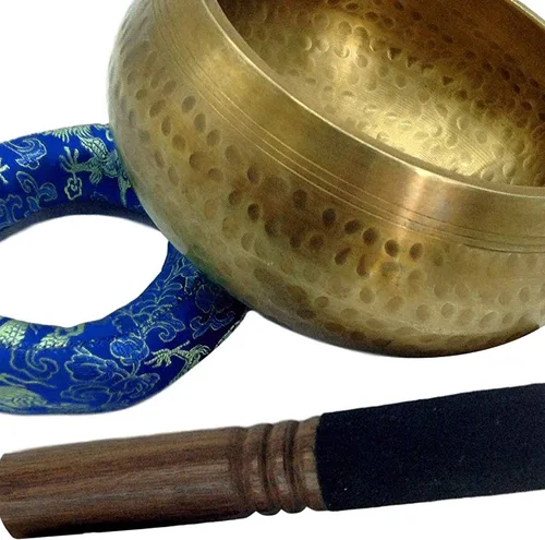 Vista 7 de Juego de cuencos tibetanos martillados a mano de grado de meditación de 5.90 pulgadas, de calidad profesional, de 2.2 libras, con sonido tibetano