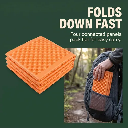Vista 4 de 1 almohadilla de espuma impermeable plegable portátil para acampar al aire libre, senderismo, picnic, colchoneta de espuma para dormir para camping