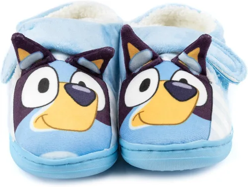 Vista 2 de Bluey Pantuflas para niños pequeños 3D con correa de orejas y zapatos de casa