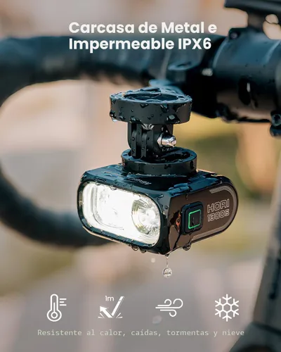 Vista 6 de Magicshine Hori 1300S 1300LM Bike Light with Mount for Garmin/Wahoo Negro