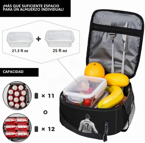 Vista 4 de #7 Bolsa de almuerzo aislada Bolsa de almuerzo impermeable reutilizable Bolsas de hielo para adultos