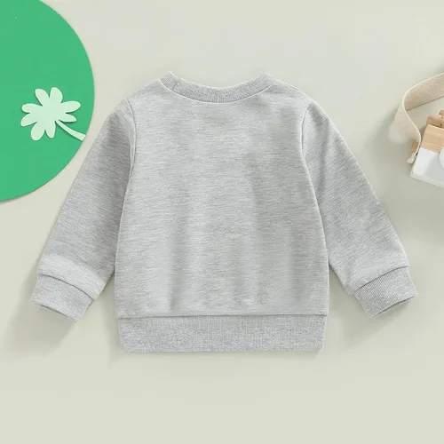 Vista 204 de Traje de San Valentín para bebé, niña, niño, traje de San Valentín, sudadera de manga larga con estampado de corazón