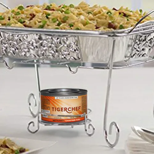 Vista 5 de TigerChef, latas de combustible en gel por rozamiento, metanol, Plateado, 2